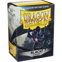 100 x Black Classic Standard Card Sleeves 63.5mm x 88mm (Dragon Shield)