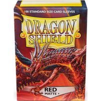 ARCT10007U 100 x Red Classic Standard Card Sleeves 63.5mm x 88mm (Dragon Shield) published by Arcane Tinmen