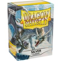 100 x Silver Classic Standard Card Sleeves 63.5mm x 88mm (Dragon Shield)