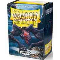 100 x Black Standard Card Sleeves 63.5mm x 88mm (Dragon Shield)