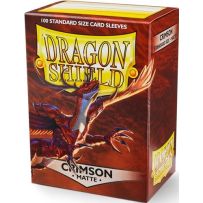 100 x Crimson Standard Card Sleeves 63.5mm x 88mm (Dragon Shield)