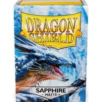 100 x Sapphire Matte Standard Card Sleeves 63.5mm x 88mm (Dragon Shield)