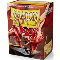 100 x Ruby Matte Standard Card Sleeves 63.5mm x 88mm (Dragon Shield)