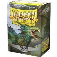 100 x Olive Matte Standard Card Sleeves 63.5mm x 88mm (Dragon Shield)