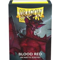 100 x Blood Red Matte Standard Card Sleeves 63.5mm x 88mm (Dragon Shield)