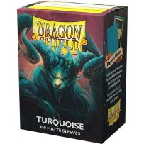100 x Turquoise Matte Standard Card Sleeves 63.5mm x 88mm (Dragon Shield)