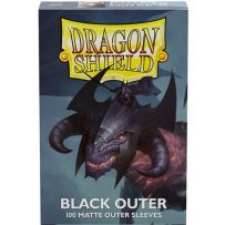 ARCT13003 100 x Black Matte Standard Outer Sleeves published by Arcane Tinmen