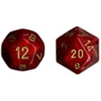 Chessex Vortex 7 Dice Set - Vortex (Burgundy with Gold)