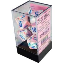Chessex Festive 7 Dice Set - Pop Art with Blue