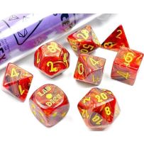 Chessex Luminary Lab 7 Dice Set - Underworld with Yellow