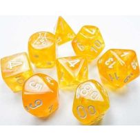 Chessex Borealis 7 Dice Set - Canary with White Luminary