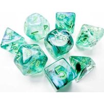 Chessex Borealis 7 Dice Set - Kelp wih Light Green Luminary
