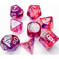 Chessex Nebula Polyhedral 7-Die Set: Black Light Special with White