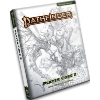 DMGPAI12004SK Pathfinder RPG 2nd Edition: Player Core Rulebook Sketch Cover Edition (Damaged) published by Paizo Publishing