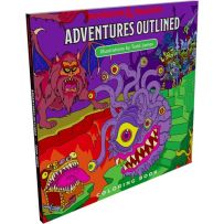 Dungeons And Dragons RPG: Adventures Outlined Coloring Book