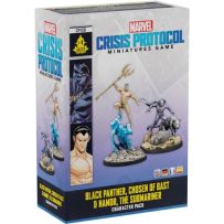 FFGCP158 Marvel Crisis Protocol Miniatures Game: Black Panther Chosen Of Bast And Namor The Sub-Mariner published by Fantasy Flight Games