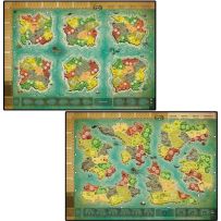 GAMHLASA04 Heroes Of Land Air And Sea Board Game: Two Worlds Game Mat published by Gamelyn Games
