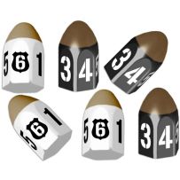 GAMTECA04 Tiny Epic Crimes Card Game: 6 Pack Bullet Dice published by Gamelyn Games
