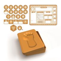Dungeons And Dragons RPG: Monk Token Set (Player Board And 22 Tokens)