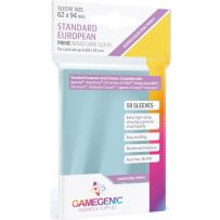 GGS11064 50 x Clear Matte Standard European Card Sleeves 62mm x 94 mm published by Gamegenic