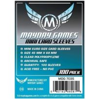 100 x Clear Mini European Card Sleeves 45mm x 68mm (Mayday)