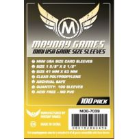 100 x Clear Mini American Card Sleeves 41mm x 63mm (Mayday)