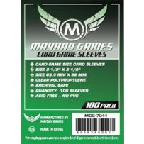 100 x Clear Standard Card Sleeves 63.5mm x 88mm (Mayday)