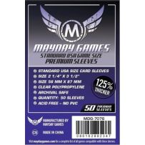 50 x Clear Standard American Card Sleeves 56mm x 87mm (Mayday Premium)