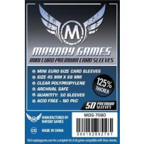 50 x Clear Mini European Card Sleeves 45mm x 68mm (Mayday Premium)