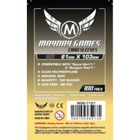 100 x Mayday Clear Card Sleeves 61mm x 103mm