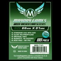 80 x Green Card Sleeves 63.5mm x 88mm (Mayday Premium)