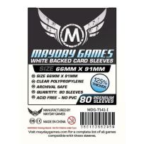80 x White Card Sleeves 63.5mm x 88mm (Mayday Premium)
