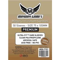 50 x Mega Civilisation Sleeves 75mm x 105mm (Mayday Premium)