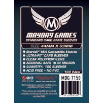 MDG7158 100 x Clear Standard Everdell Mini Compatible Sleeves 44mm x 63mm published by Mayday Games