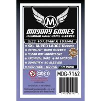 MDG7162 50 x Clear Premium XXL Super Large Sleeves 101.5mm x 153mm published by Mayday Games