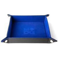 Fold Up Velvet Dice Tray: Blue