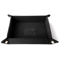 Fold Up Velvet Dice Tray: Black