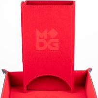 Fold Up Velvet Dice Tower: Red