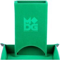 Fold Up Velvet Dice Tower: Green