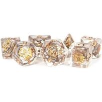 Resin Poly Dice Set: Gear Dice