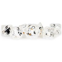 Resin Poly Dice Set: Penguin Dice