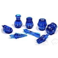 PolyHero Rogue 8 Dice Set - Sapphire Scoundrel