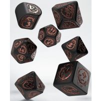 Q-Workshop Dragons Modern Dice Set Black And Copper