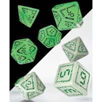 Q-Workshop Digital Glowing Dice Set Radiant And Green