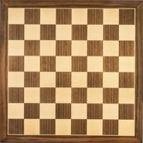 Walnut and Maple 55cm Chess Board
