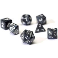 Pearl Charcoal Grey Polyhedral Dice Set