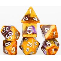 Amethyst Geode Polyhedral Dice Set