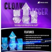 Blue Cloak And Dagger Polyhedral Dice Set