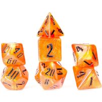 Fire Nebula Polyhedral Dice Set