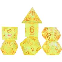 SDZ001406 Sharp Yellow Fairy Polyhedral Dice Set published by Sirius Dice